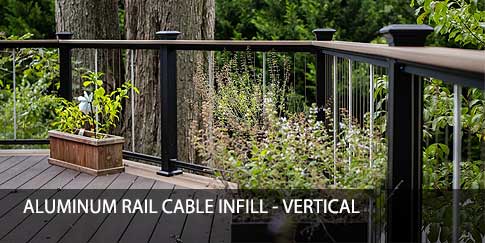 Aluminum Rail Cable Infill - Vertical